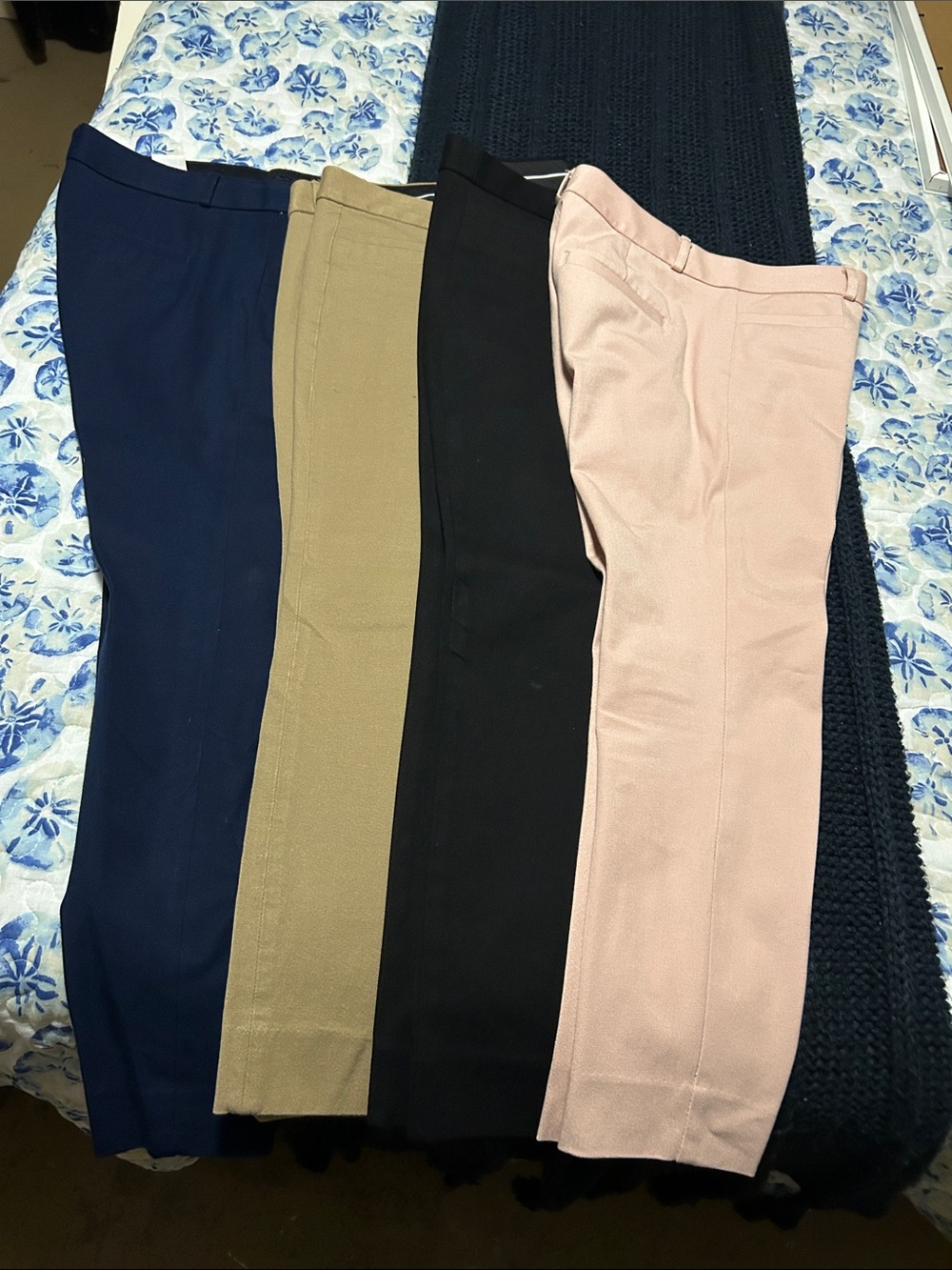 Banana Republic Women’s Dress  Pants — Navy, Khaki, Black, and Light Pink.
